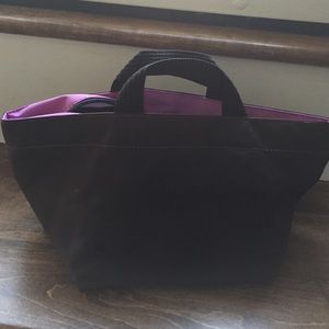 Brown and purple Herve chapelier mini tote