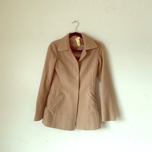 Brass Plum Tan Pea Coat