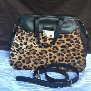 Kate Spade leather top handle bag- Cheetah Print!