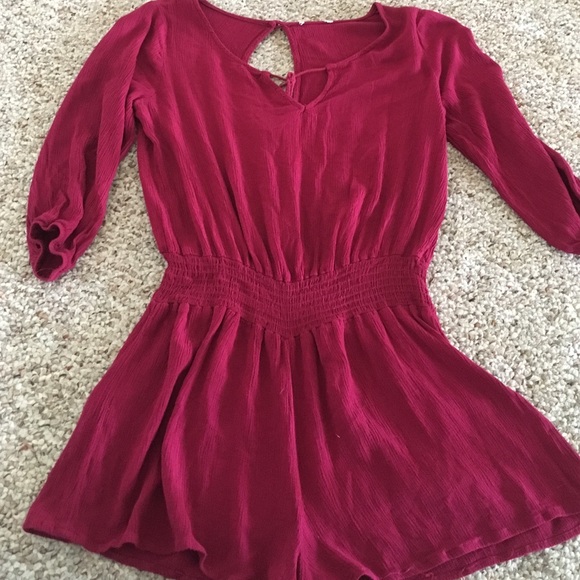 Cherry red romper