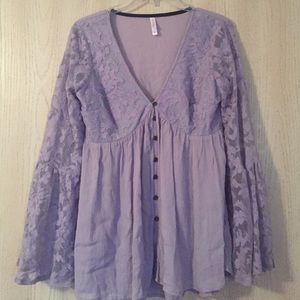 xhilaration lavender boho shirt
