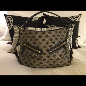 Dooney&Bourke Black and Tan hand bag