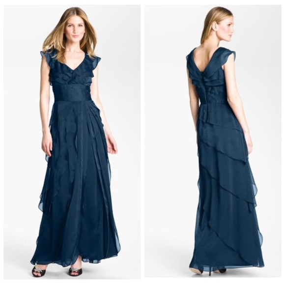 ❌❌❌❌ 🆕 Adrianna Papell Chiffon Gown - Picture 2 of 7