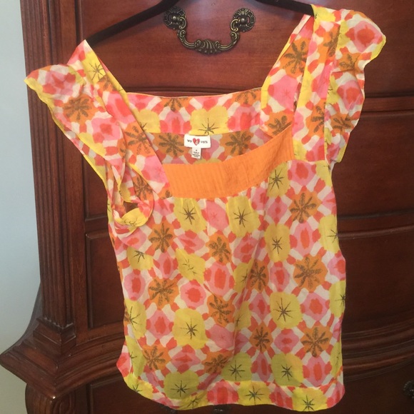 Cap sleeve cotton shirt