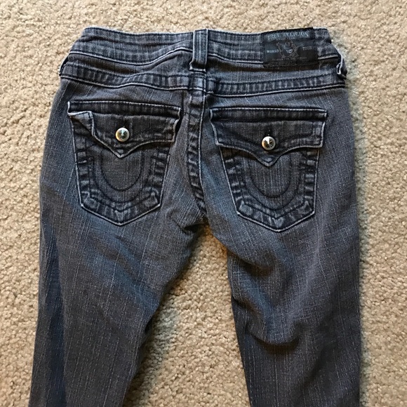 True Religion distressed jeans w/ jewel pockets