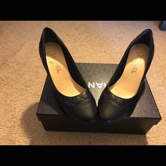 Chanel Quilted Kitten Heel Pumps