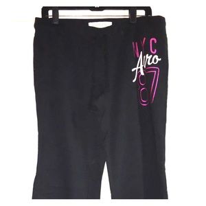 Aeropostale Women's Large Black/Pink Sweatpants.