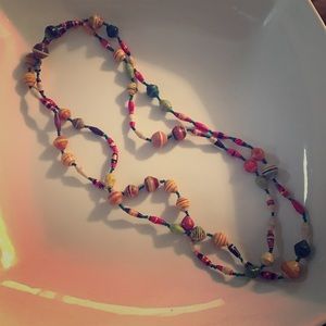 Long Necklace Made from Magazines!