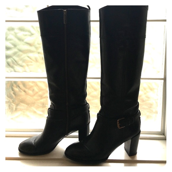 Tory Burch black heeled boots.