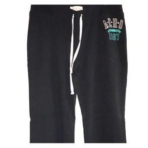 Aeropostale Women's XL Black/Teal Sweatpants.