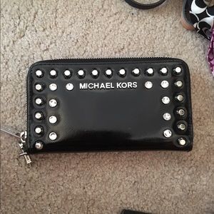 Authentic Michael Kors black wristlet