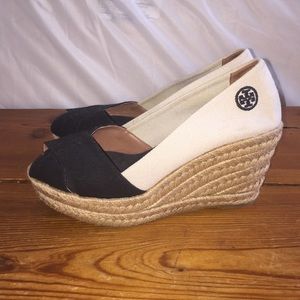 Tory Burch Peep Toe Wedge