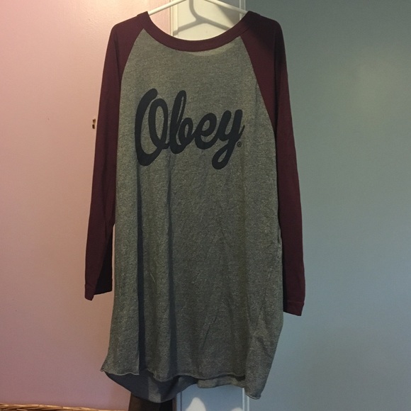 obey baseball shirt