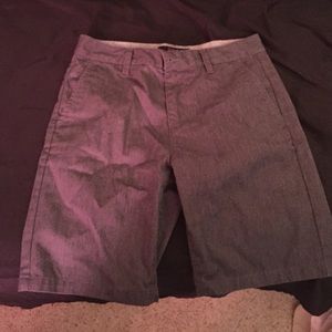 black chino flat front shorts