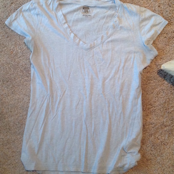 Baby blue v-neck