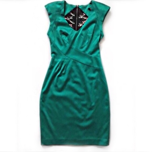 BLACK HALO sz 10 Jagger Dress with lace back - Picture 3 of 4