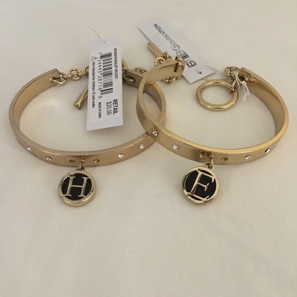 BCBG Women's Gold-tone Initial Bracelet