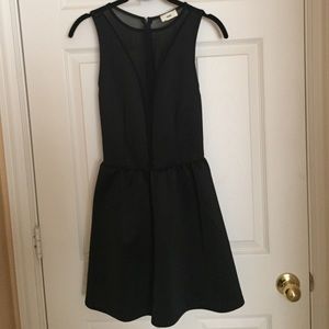 Tobi Black Mesh Skater Dress S