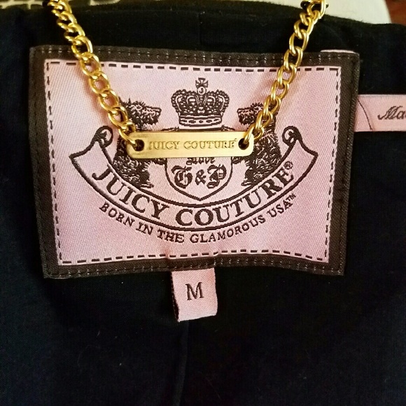 Juicy Couture 100% Black Wool Crop Military Blazer - Picture 7 of 12