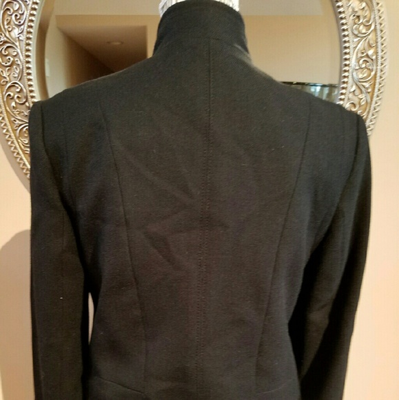 Juicy Couture 100% Black Wool Crop Military Blazer - Picture 8 of 12