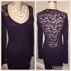 *Sexy* purple lace MODA International dress / M