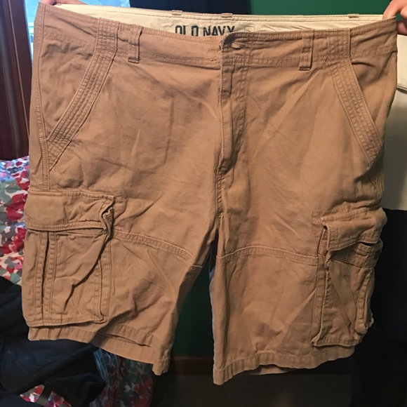 Tan cargo shorts