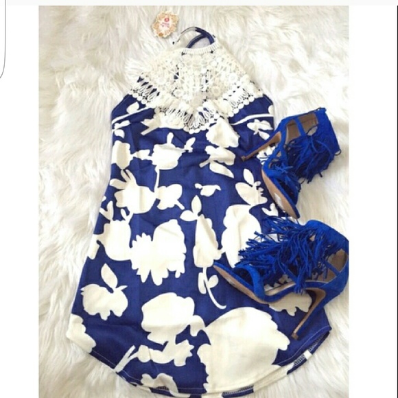 Blue and white dress!