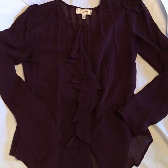 Anthropologie top deep purple