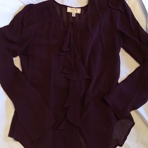 Anthropologie top deep purple