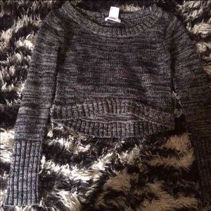 Grey crop top sweater