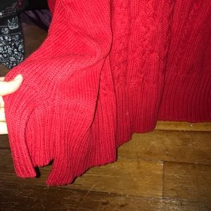Lane Bryant Sweaters - Heavy-Weight Red Cableknit Sweater Lane Bryant Sweaters - Heavy-Weight Red Cableknit Sweater