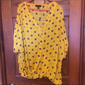 Mustard Yellow Blouse 3X