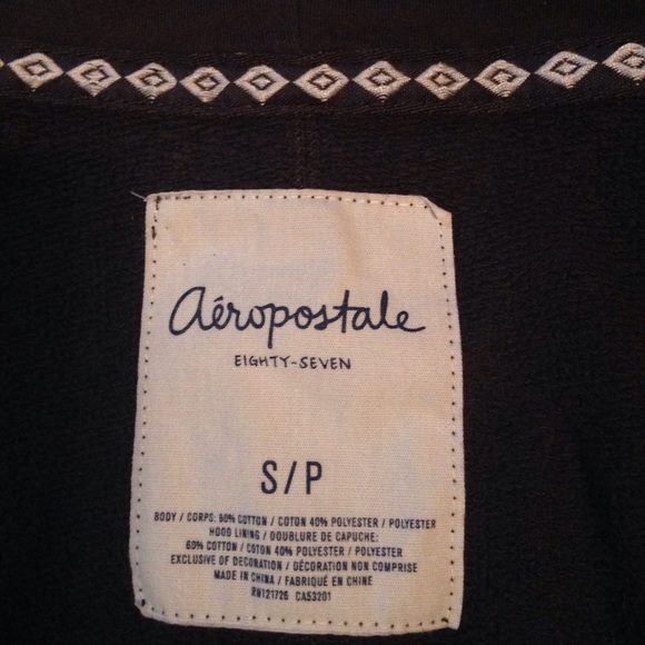 Aeropostale sz S/P eighty/seven grey hoodie - Picture 3 of 4
