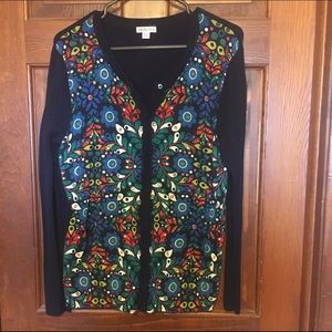 Women's Print Cardigan sz XXL