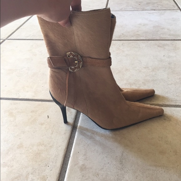 Real fur booties