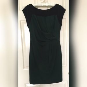 Green and black dress