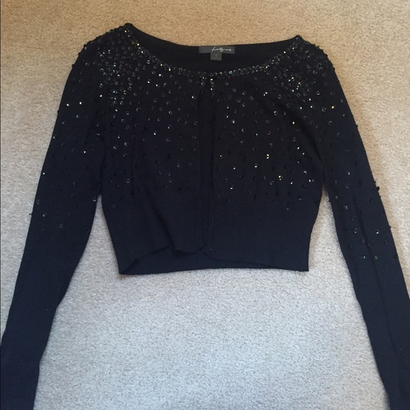 F21 sequined cropped cardi