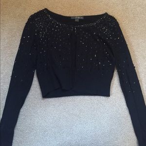 F21 sequined cropped cardi
