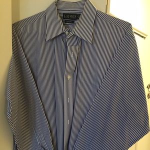 Ralph Lauren blue/white striped shirt 17-34/35