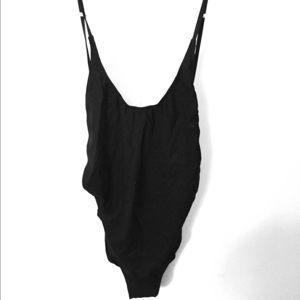 Women's black one piece bathing suit