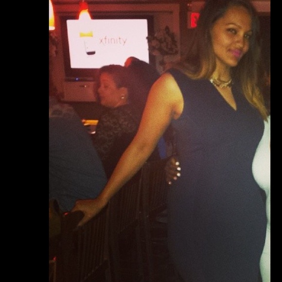 Navy blue h&m dress