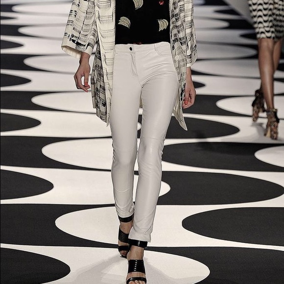 Nicole Miller Lambskin Leather Pants