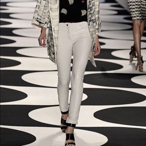 Nicole Miller Lambskin Leather Pants