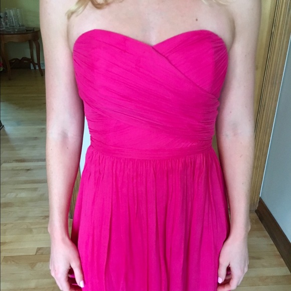 J. Crew Dresses & Skirts - J Crew Strapless Pink Chiffon Dress