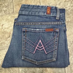 7 For All Mankind Pink "A" Pocket Jeans