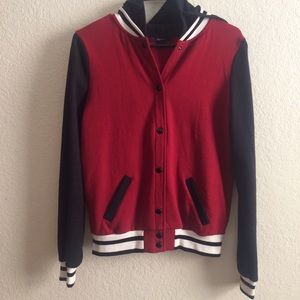 Hooded Varsity Jacket