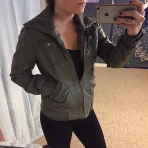 Grey pleather jacket