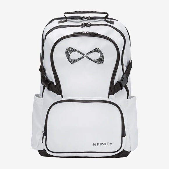 White and Black Nfinity Backpack