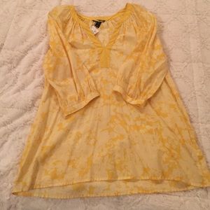H&M Yellow & White Tunic - Large