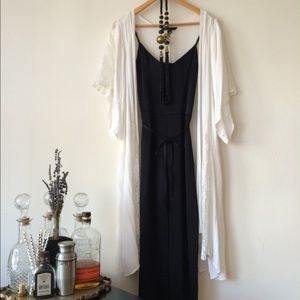 Forever 21 wide leg satin jumpsuit